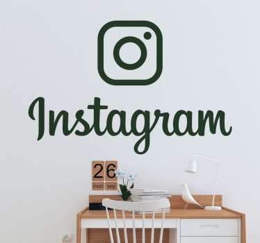 Sticker monochrome logo Instagram - TenStickers