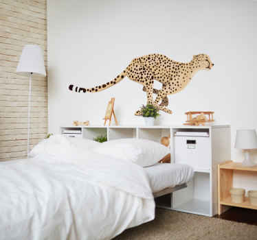 Muursticker cheetah rennend - TenStickers