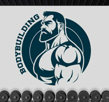 Muursticker van een bodybuilder - TenStickers