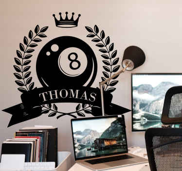 Custom Billiards Ball wall decor - TenStickers