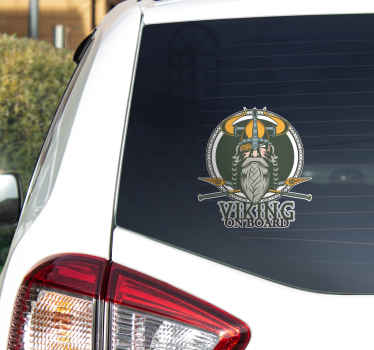 Viking aan boord auto bumper sticker - TenStickers