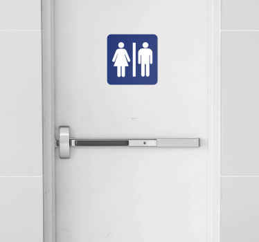 Deursticker WC met Pictogram - TenStickers