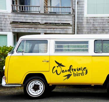 Wandering bird campervan decal - TenStickers