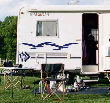 Crossing line campervan decal - TenStickers