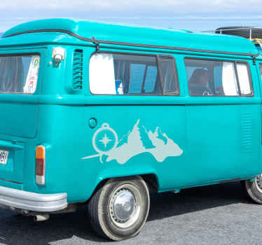 Mountain Compass caravan stickers - TenStickers