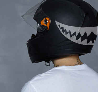 Spooky smile motorbike sticker - TenStickers