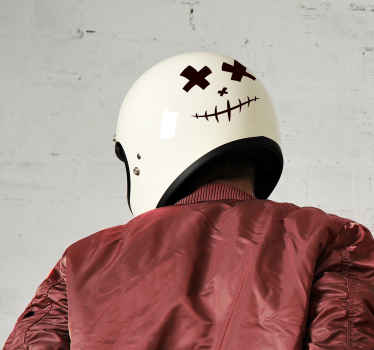 Death silhouette motorbike sticker - TenStickers