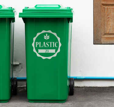 plastic container sticker - TenStickers