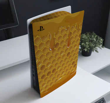 Skin PS4 miel y hexagonos - TenVinilo