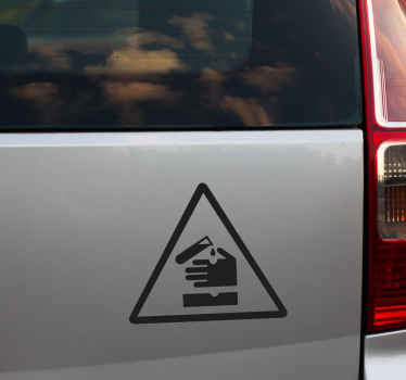Adhesivo coche material corrosivo - TenVinilo