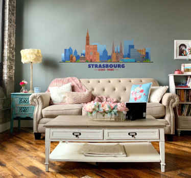 Sticker Strasbourg ligne d'horizon - TenStickers