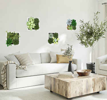 Muursticker verticale tuintegels - TenStickers