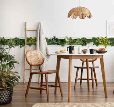 Muursticker woonkamer planten verticale tuinrand - TenStickers