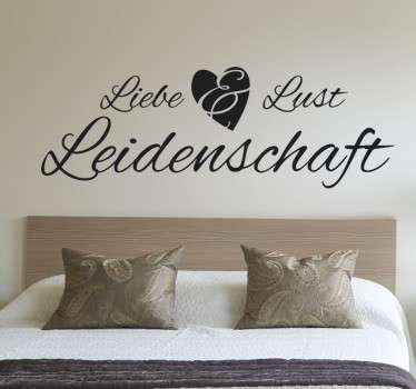 Liebe, Lust & Leidenschaft Wandaufkleber - TenStickers