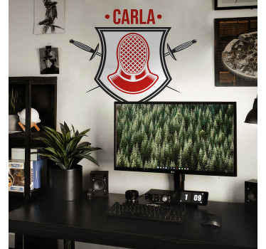 vinilo de deportes escrima personalized - TenVinilo