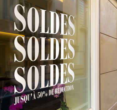 Sticker soldes vitrine en magasin - TenStickers
