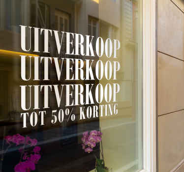 Etalage sticker uitverkoop - TenStickers