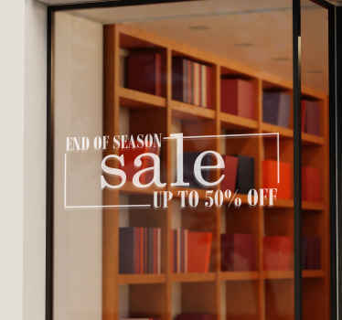 End of season shop window sticker - TenStickers
