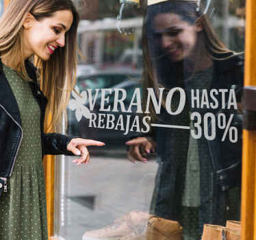 Vinilo escaparate Rebajas de verano - TenVinilo