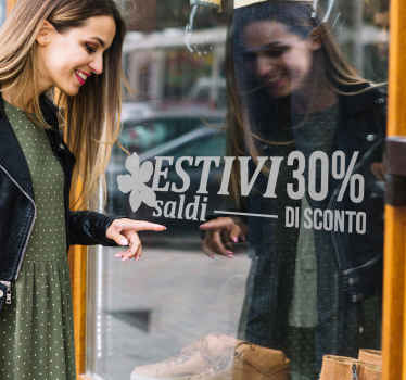 Adesivo per vetri per saldi estivi - TenStickers