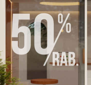 Schaufensteraufkleber rabatte - TenStickers