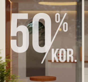 Symbool etallage sticker grote korting - TenStickers