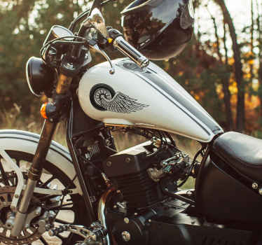 Winged Wheel motorbike sticker - TenStickers