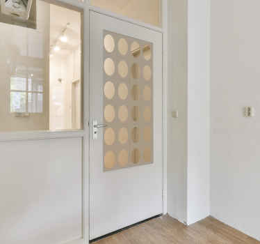 Sticker porte motif cercles occultant - TenStickers