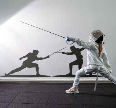Vinilo de deportes olímpicos duo esgrima - TenVinilo