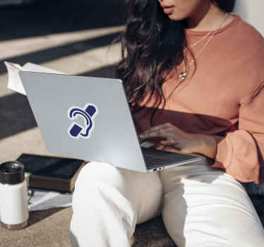 Sticker style Icône Surdite - TenStickers