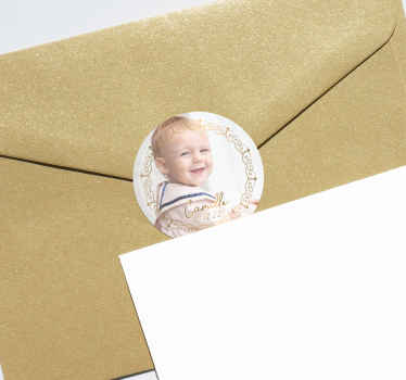 Sticker photo pour Baptême personnalisé - TenStickers