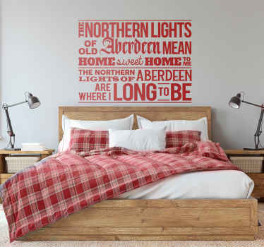 Aberdeen song football sticker - TenStickers