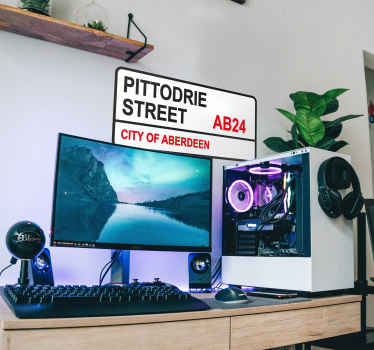 Pittodrie street Aberdeen country Sticker - TenStickers