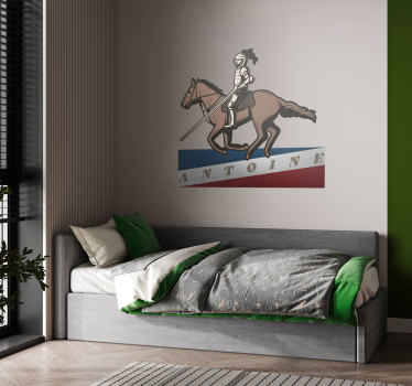 Sticker chevalier français vintage - TenStickers