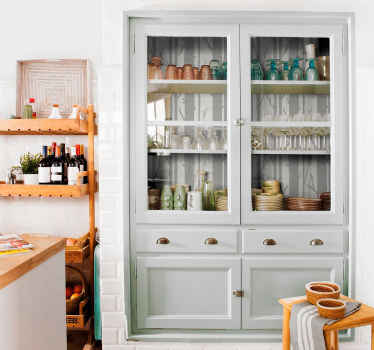 Vinilo adhesivo para alacena patrón árboles - TenVinilo