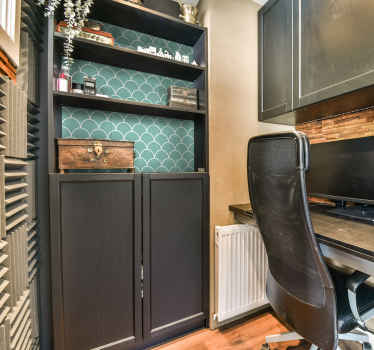 Vinilo mueble patrón clásico mid century - TenVinilo