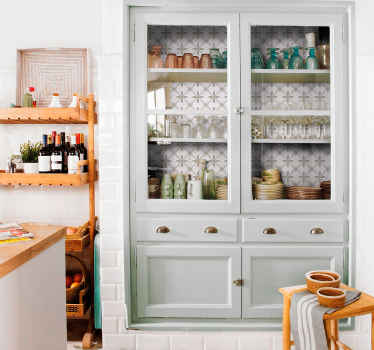 Vinilo mueble patrón vintage color beige - TenVinilo