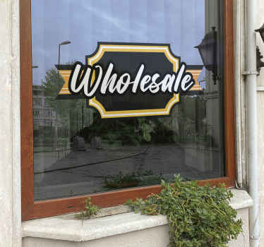 Black and yellow wholesale shop window sticker - TenStickers
