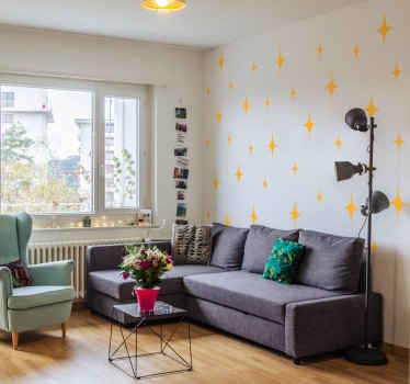 Starburst pack shape geometric wall sticker - TenStickers