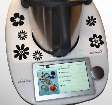 Vinilo para electrodomésticos Flores - TenVinilo