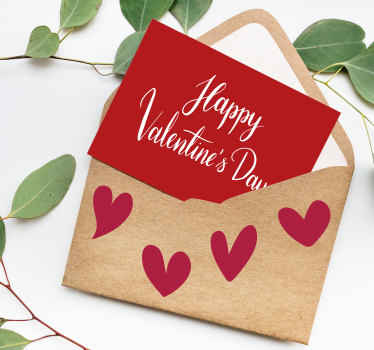 红色情人节心情人节贴纸 - TenStickers