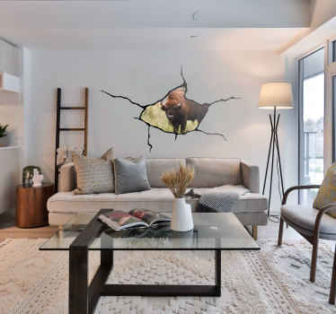 Buffalo wild animal wall decal - TenStickers