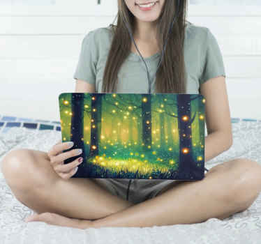 Forest of fireflies bug sticker - TenStickers