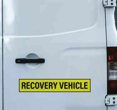 Recovery vehicle bumper sticker - TenStickers