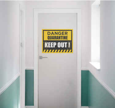 keep out sign door sticker - TenStickers