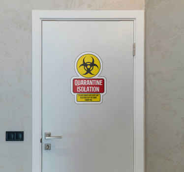 Quarantine isolation vinyl sign - TenStickers
