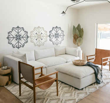 Sticker flocon de neige alpin - TenStickers