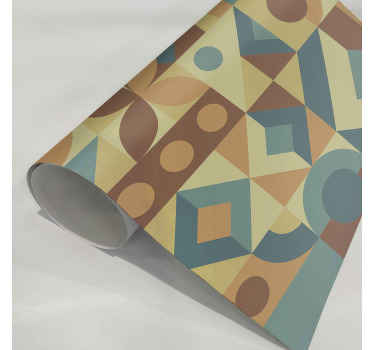 Adhésif meuble vintage géométrique - TenStickers