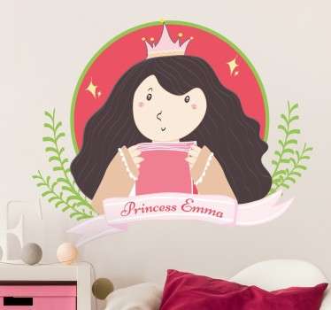 Custom Princess Emblem wall sticker for kid - TenStickers