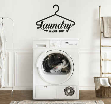 Wandtattoo Zuhause Wäsche waschen - TenStickers